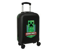 Safta | Maleta de Cabina 20″ Minecraft, Rígida ABS + PC, 4 Ruedas Dobles 360º, Candado de Seguridad, Interior Forrado con Separador y Bolsillo de Red, Asa Extensible 100 cm, Medidas 34,5x20x55 cm
