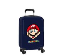 Safta | Maleta de Cabina 20″ Super Mario Mamma MIA, ABS + PC Resistente, 4 Ruedas Dobles 360º, Candado de Seguridad, Interior Forrado con Separador y Bolsillo de Red, Medidas 34,5x20x55 cm