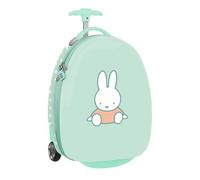 Safta | Maleta Infantil 16″ Miffy Friends, Equipaje de Cabina con 2 Ruedas y Asa Telescópica, Interior Forrado con Bolsillo de Red con Cremallera y Cintas Elásticas, ABS+PC, Medidas 28x23x43 cm