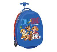 Safta | Maleta Infantil 16″ Patrulla Canina Cool, Equipaje Infantil con 2 Ruedas y Asa Telescópica, Interior Forrado con Bolsillo de Red con Cremallera, Cintas Elásticas, ABS+PC, Medidas 28x23x43 cm