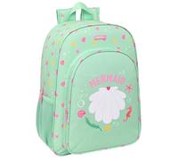 Safta MERMAID - Mochila Escolar Niño, Mochila Niño, Mochila Infantil, Adaptable a Carro, Ideal para Niños en Edad Escolar, Cómoda y Versátil, Calidad y Resistencia, 33x14x42 cm, Color