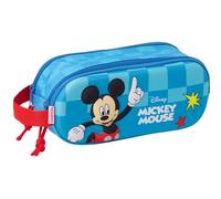 Safta MICKEY MOUSE 3D - Portatodo Doble 3D, Estuche Infantil, Estuche Niño, Ideal para Niños en Edad Escolar, Cómodo y Versátil, Calidad y Resistencia, 21x6x8 cm