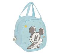 Safta MICKEY MOUSE BABY - Bolso Portameriendas, Portatodo, Calidad y Máxima Resistencia, Porta Comida, Recreo, 19x14x22 cm, Color Azul claro