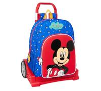 Safta MICKEY MOUSE GOOD DAY - Mochila Escolar 180, Espalda Ergonómica, con Carro Evolution, Ideal para Niños de Diferentes Edades, Cómoda y Versátil, Calidad y Resistencia, 33x14x42 cm