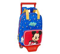 Safta MICKEY MOUSE GOOD DAY - Mochila Escolar 765 con Carro 805, Ideal para Niños de Diferentes Edades, Cómoda y Versátil, Calidad y Resistencia, 20x8x28 cm