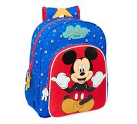 Safta MICKEY MOUSE GOOD DAY - Mochila Escolar Niño, Mochila Infantil, Adaptable a Carro, Ideal para Niños en Edad Escolar, Cómoda y Versátil, Calidad y Resistencia, 32x12x38 cm