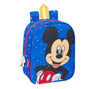 Safta MICKEY MOUSE GOOD DAY - Mochila Guardería, Adaptable a Carro, Fácil Limpieza, Ideal para Niños de Diferentes Edades, Cómoda y Versátil, Calidad y Resistencia, 22x10x27 cm