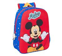 Safta MICKEY MOUSE GOOD DAY - Mochila Infantil, Adaptable a Carro, Fácil Limpieza, Ideal para Niños de Diferentes Edades, Cómoda y Versátil, Calidad y Resistencia, 26x11x34 cm