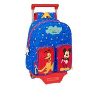 Safta MICKEY MOUSE GOOD DAY - Mochila Infantil con Carro 705, Ideal para Niños de Diferentes Edades, Cómoda y Versátil, Calidad y Resistencia, 28x10x34 cm