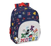 Safta MICKEY MOUSE Only One - Mochila Infantil, Ideal para Niños de Diferentes Edades, Cómoda y Versátil, Calidad y Resistencia, 28x10x34 cm, Color Azul marino