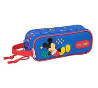 Mickey Mouse Today - Portatodo Doble Niño, Estuche Infantil, Estuche Niño, Ideal para Niños en Edad Escolar, Cómodo y Versátil, Calidad y Resistencia, 21x6x8 cm