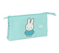 Safta Miffy Friends - Portatodo Triple Fácil Limpieza, Estuche Infantil, Estuche Niño, Ideal para Niños en Edad Escolar, Cómodo y Versátil, Calidad y Resistencia, 22x3x12 cm