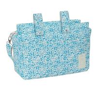 Safta MIFFY MUM GARDEN - Bolso Adaptable a Carrito de Bebé, Bolso de Bebé, Cómodo y Versátil, Calidad y Resistencia, 46x15x26 cm, Color Turquesa floral