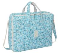 Safta MIFFY MUM GARDEN - Maleta Maternal, con Material Reciclado, Repelente al Agua, Práctica y Cómoda, Resistente y Versátil, 50x14x40 cm, Color Turquesa floral