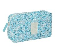 Safta Miffy Mum Garden - Neceser, con Material Reciclado, Repelente al Agua, Práctico y Cómodo, Resistente y Versátil, 28x9x16 cm, Color Turquesa Floral