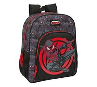 Safta Mochila escolar MILES MORALES – Adaptable a carro, cómoda y resistente 32x12x38 cm