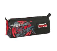 Safta MILES MORALES - Portatodo con cremallera y compartimiento, Estuche Infantil, Estuche Niño, Ideal para Niños en Edad Escolar, Cómodo y Versátil, Calidad y Resistencia, 21x7x8 cm