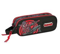 Safta Portatodo Doble Miles Morales, estuche infantil escolar 21x6x8 cm