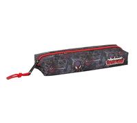 Safta MILES MORALES - Portatodo Rectangular Niño, Estuche Infantil, Estuche Niño, Ideal para Niños en Edad Escolar, Cómodo y Versátil, Calidad y Resistencia, 22x7x40 cm