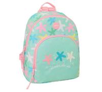 Safta | Mini Mochila Escolar Estrellas, Infantil y Juvenil, Bolsillo Frontal y Trasero con Cremallera, Compartimento Interior, Doble Tirador, Hombreras Ajustables, Medidas 25x13x30 cm