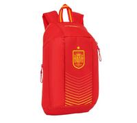 Safta | Mini Mochila Escolar Selección Española de Fútbol con Cremallera Vertical, Espalda y Hombreras Ergonómicas Acolchadas, Bolsillo Frontal, Asa Superior, Color Rojo, Medidas 22x10x39 cm