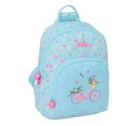 Safta – Mini mochila para uso diario – Cómoda y versátil, tejido reciclable, 25x13x30 cm – Azul