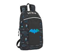 Safta Mini Mochila Uso Diario de Batman Bat-Tech, 220x100x390 mm, Negro