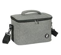 Safta Minnie Grey - Nevera Cuadrada Waterproof, Nevera para Frío y Calor, Nevera Fácil de Transportar, Nevera Impermeable, Nevera para Excursión, 29x18x19 cm, Color Gris