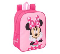 MINNIE MOUSE - Mochila Infantil, Mochila Niño, Mochila Escolar, Adaptable a Carro, Ideal para Guardería, Cómoda y Versátil, Calidad y Resistencia, 22x10x27 cm