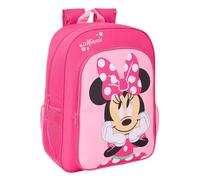 MINNIE MOUSE - Mochila Escolar Niño, Mochila Niño, Mochila Infantil, Adaptable a Carro, Ideal para Niños en Edad Escolar, Cómoda y Versátil, Calidad y Resistencia, 33x14x42 cm