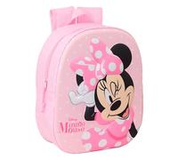 Safta MINNIE MOUSE 3D - Mochila Escolar, con Diseño 3D, Adaptable a Carro, Ideal para Niños de Diferentes Edades, Cómoda y Versátil, Calidad y Resistencia, 27x10x33 cm