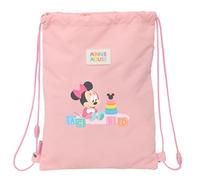 MINNIE MOUSE BABY - Mochila Saco Plano Junior, Mochila, Ideal para Niños de Diferentes Edades, Cómoda y Versátil, Calidad y Resistencia, 26x34 cm