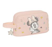 SAFTA Minnie Mouse Baby - Porta Desayunos Térmico, Termo, Portatodo, Calidad y Máxima Resistencia, Porta Comida, Recreo, 21.5x6.5x12 cm, Color Rosa Claro