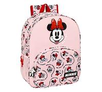 Safta MINNIE MOUSE Me Time - Mochila Escolar Niño, Mochila Niño, Mochila Infantil, Adaptable a Carro, Ideal para Niños, Cómoda y Versátil, Calidad y Resistencia, 33x14x42 cm, Color Rosa claro