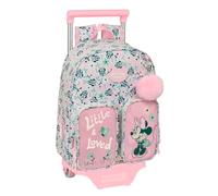 Minnie Mouse Minty - Mochila Infantil con Carro SAFTA 705, Ideal para Niños de Diferentes Edades, Cómoda y Versátil, Calidad y Resistencia, 28x10x34 cm