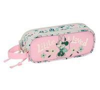 Safta MINNIE MOUSE MINTY - Portatodo Doble Niño, Estuche Infantil, Estuche Niño, Ideal para Niños en Edad Escolar, Cómodo y Versátil, Calidad y Resistencia, 21x6x8 cm
