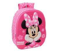 MINNIE MOUSE - Mochila Escolar, con Diseño 3D, Ideal para Niños de Diferentes Edades, Cómoda y Versátil, Calidad y Resistencia, 27x10x33 cm