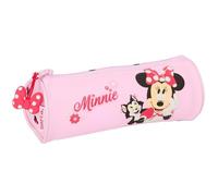SAFTA Minnie Mouse Naive - Estuche Redondo Escolar, Estuche Infantil, Ideal para Niños de 5 a 14 Años, Cómodo y Versátil, Calidad y Resistencia, 20x7 cm