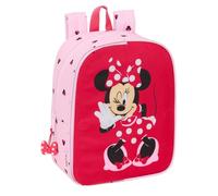 Safta MINNIE MOUSE NAIVE - Mochila Guardería, Adaptable a Carro, Fácil Limpieza, Ideal para Niños de Diferentes Edades, Cómoda y Versátil, Calidad y Resistencia, 22x10x27 cm