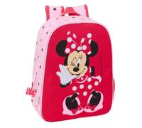 Safta MINNIE MOUSE NAIVE - Mochila Infantil, Adaptable a Carro, Fácil Limpieza, Ideal para Niños de Diferentes Edades, Cómoda y Versátil, Calidad y Resistencia, 26x11x34 cm