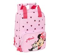 Safta MINNIE MOUSE NAIVE - Mochila Infantil, Adaptable con Asas, Tejido Reciclable, Ideal para Niños de Diferentes Edades, Cómoda y Versátil, Calidad y Resistencia, 20x8x28 cm