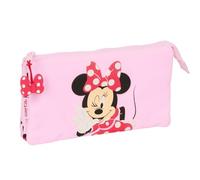 Safta Portatodo triple Minnie Mouse Naive – Estuche infantil resistente 22x3x12 cm
