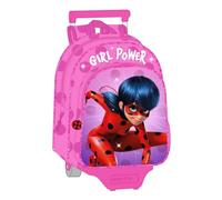 Safta- Mochila 185+Carro 705 Ladybug 26X34X11Cm, Multicolor (612202020)