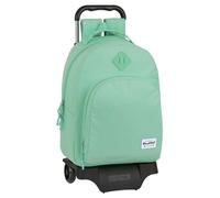 Mochila Escolar BLACKFIT8 Turquesa, Grande 43 cm. Con Carro