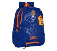 safta Mochila Adaptable Carro Porta Balón Valencia Basket, Azul/Naranja, 320x160x440 mm