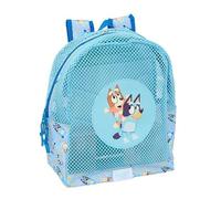Safta | Mochila Antiarena Infantil Bluey para Playa y Piscina, Mochila de Playa con Rejilla Anti-Arena, 32x12x38 cm 13,15 L, Gran Capacidad, Hombreras Acolchadas y Doble Cremallera