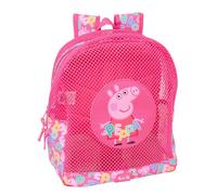 Safta | Mochila Antiarena Infantil Peppa Pig para Playa y Piscina, Mochila de Playa con Rejilla Anti-Arena, 32x12x38 cm 13,15 L, Gran Capacidad, Hombreras Acolchadas y Doble Cremallera