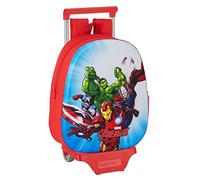 safta Mochila con Diseño 3D y Carro 705 de Avengers, 270x100x320mm, rojo, M (M020H)