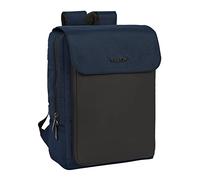 Safta, Mochila Con Solapa Portatil 13,3''+Usb Business Dark Blue 29X39X12Cm Unisex niños, Multicolor, Estándar