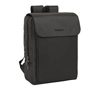 Safta, Mochila Con Solapa Portatil 13,3''+Usb Business Grey 29X39X12Cm Unisex niños, Multicolor, Estándar